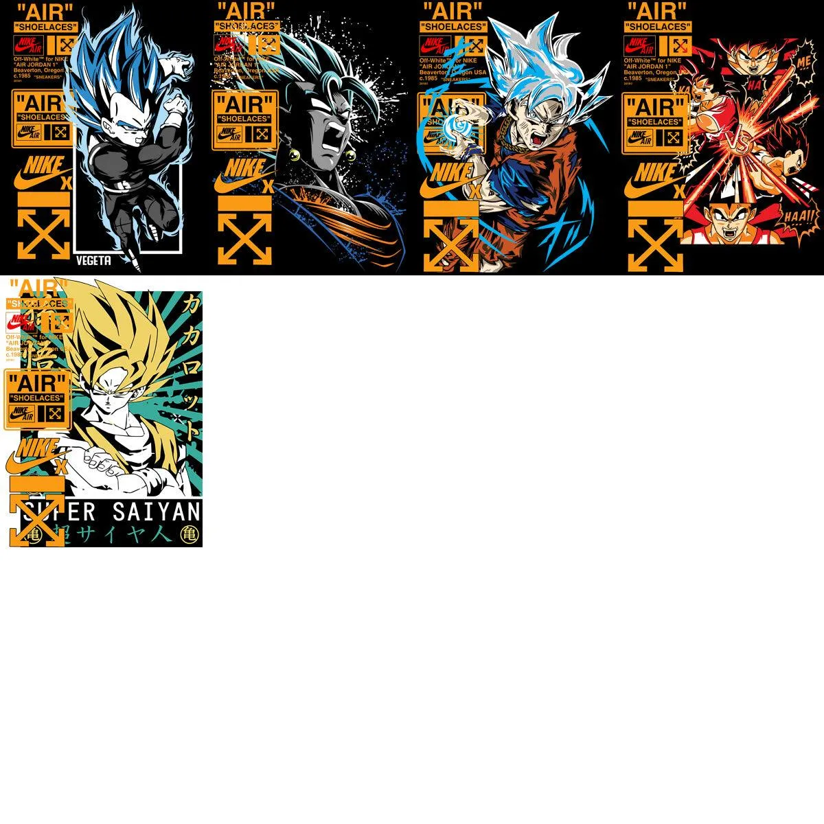 28 Dragon Ball Brand Anime Streetwear Designs Bundle PNG