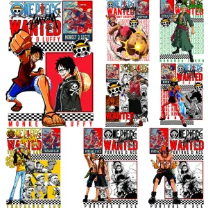 8 Anime One Piece Brand Streetwear Designs Bundle PNG