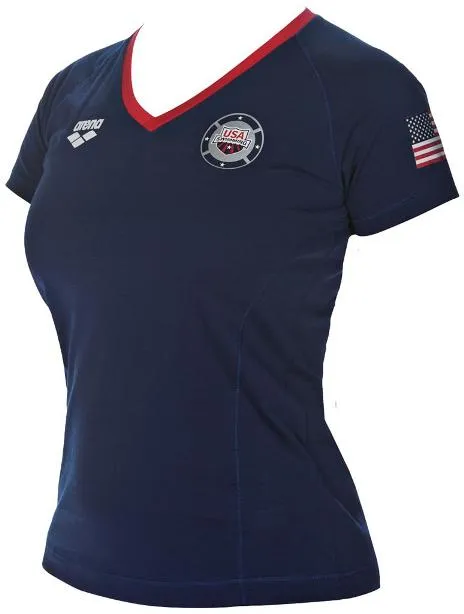 ARENA Women's USA Swimming Short Sleeves Tee