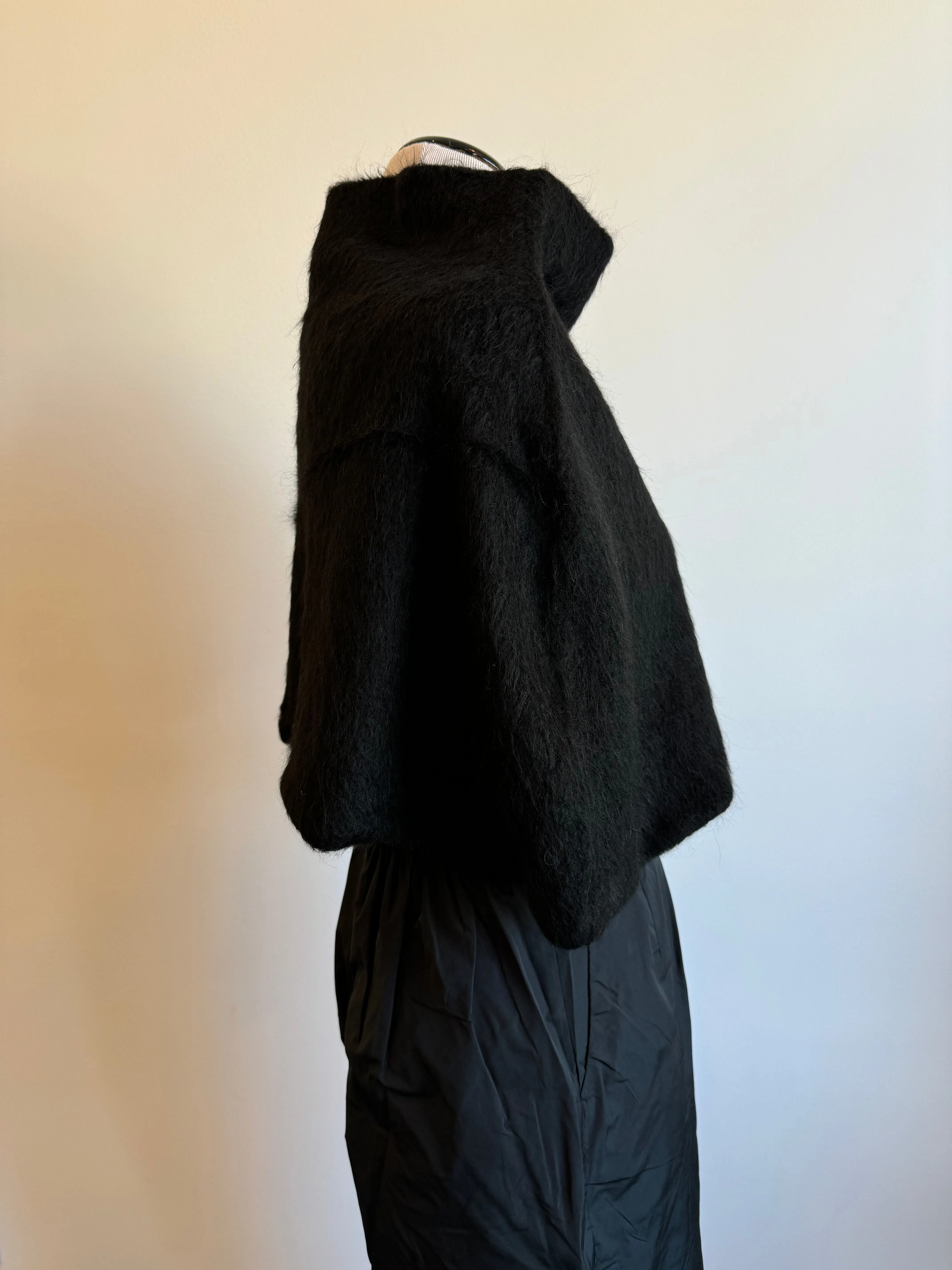 Black Cape in Soft Jersey Cosy