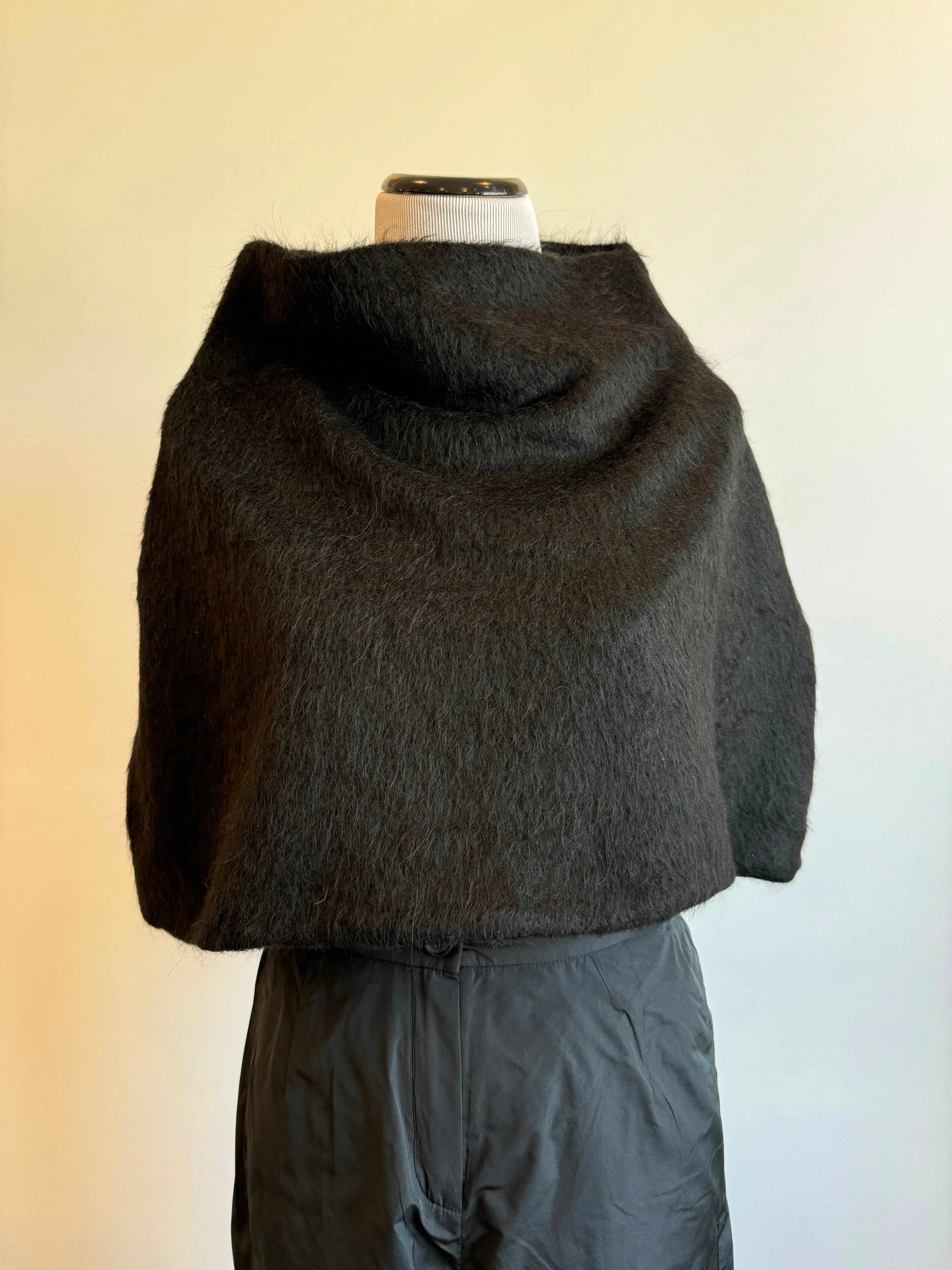 Black Cape in Soft Jersey Cosy