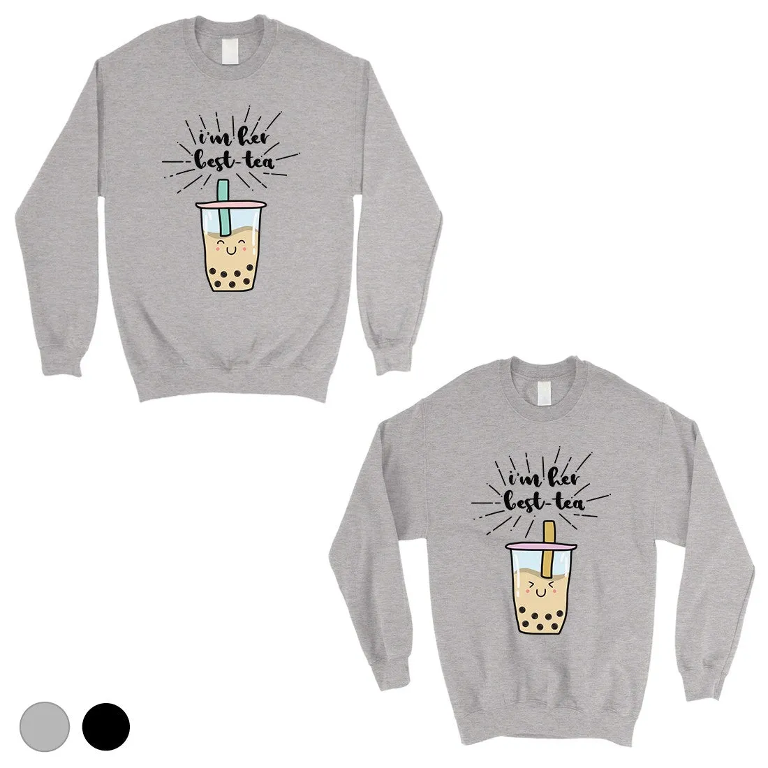 Boba Milk Best-Tea Cute BFF Matching Sweatshirts Birthday Gift