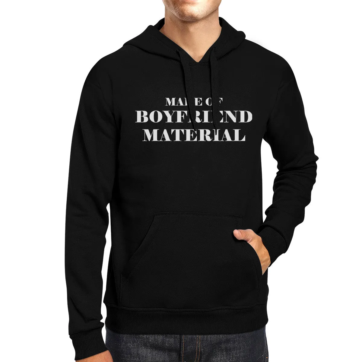 Boyfriend Material Unisex Black Hoodie Cute Gift Ideas For Him