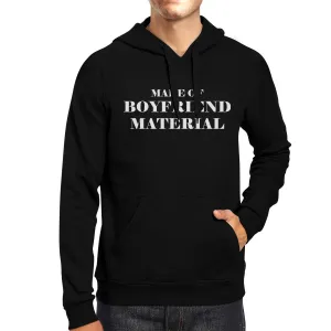 Boyfriend Material Unisex Black Hoodie Cute Gift Ideas For Him