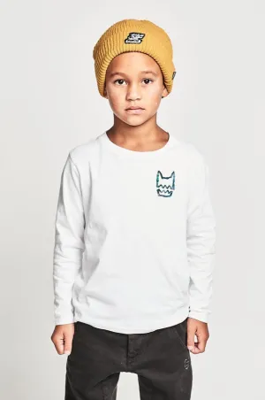 Boys T-Shirt Munster Kids Glowmike Tee - White