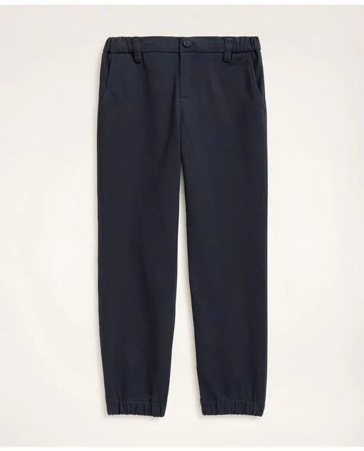 Brooks Brothers Boys Stretch Cotton Twill Jogger Pants Navy