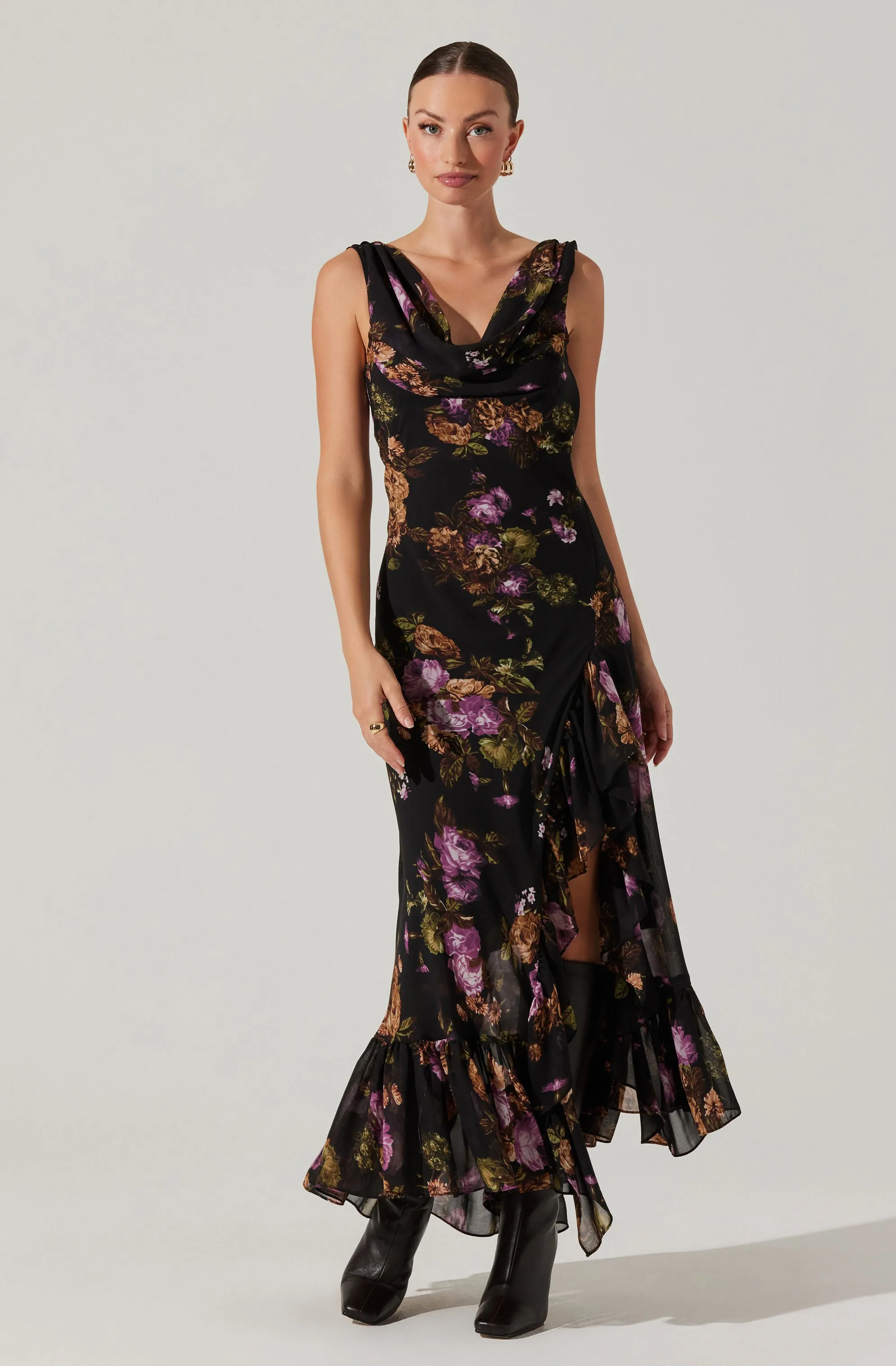 Cecilia Cowl Neck Maxi Dress