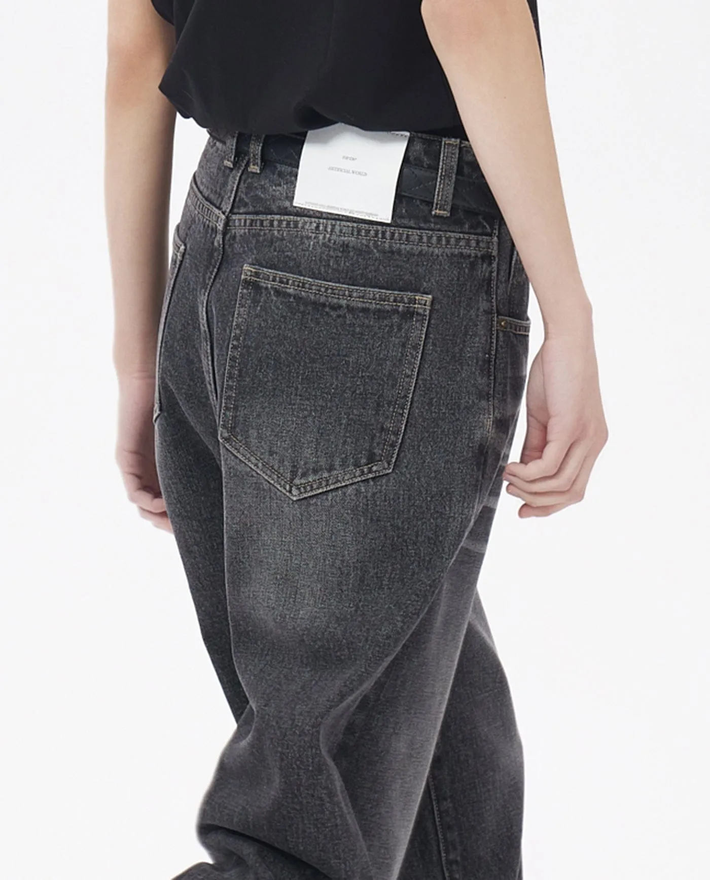 Classic Black Straight Leg Jeans