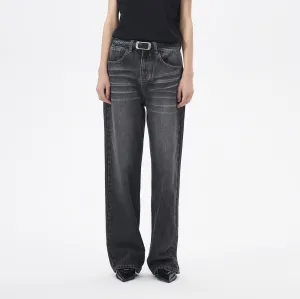 Classic Black Straight Leg Jeans