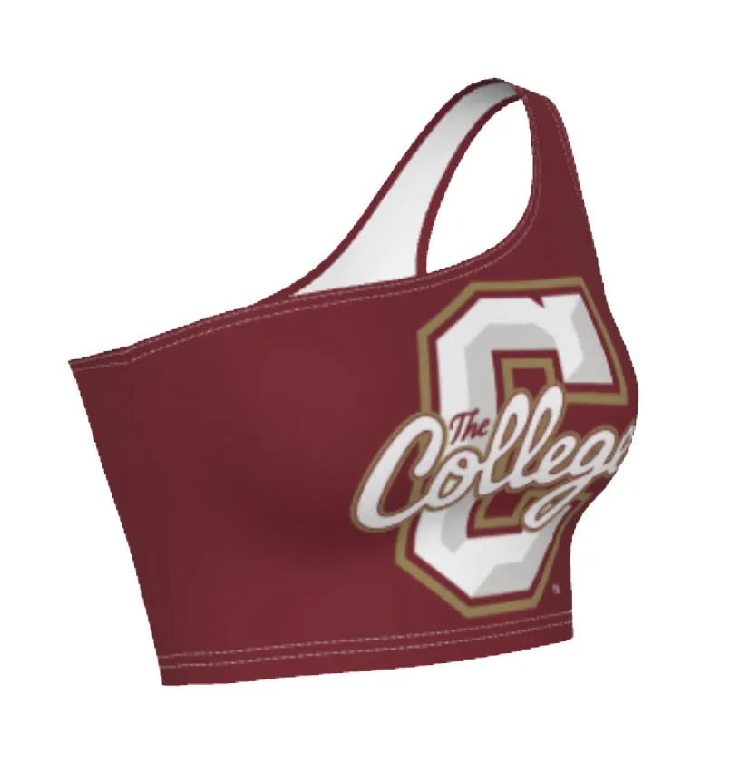 College of Charleston Maroon One Shoulder Top