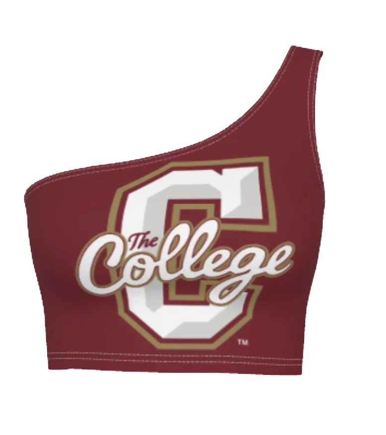 College of Charleston Maroon One Shoulder Top