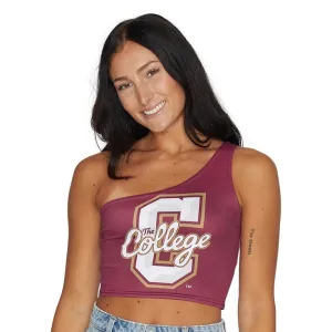 College of Charleston Maroon One Shoulder Top