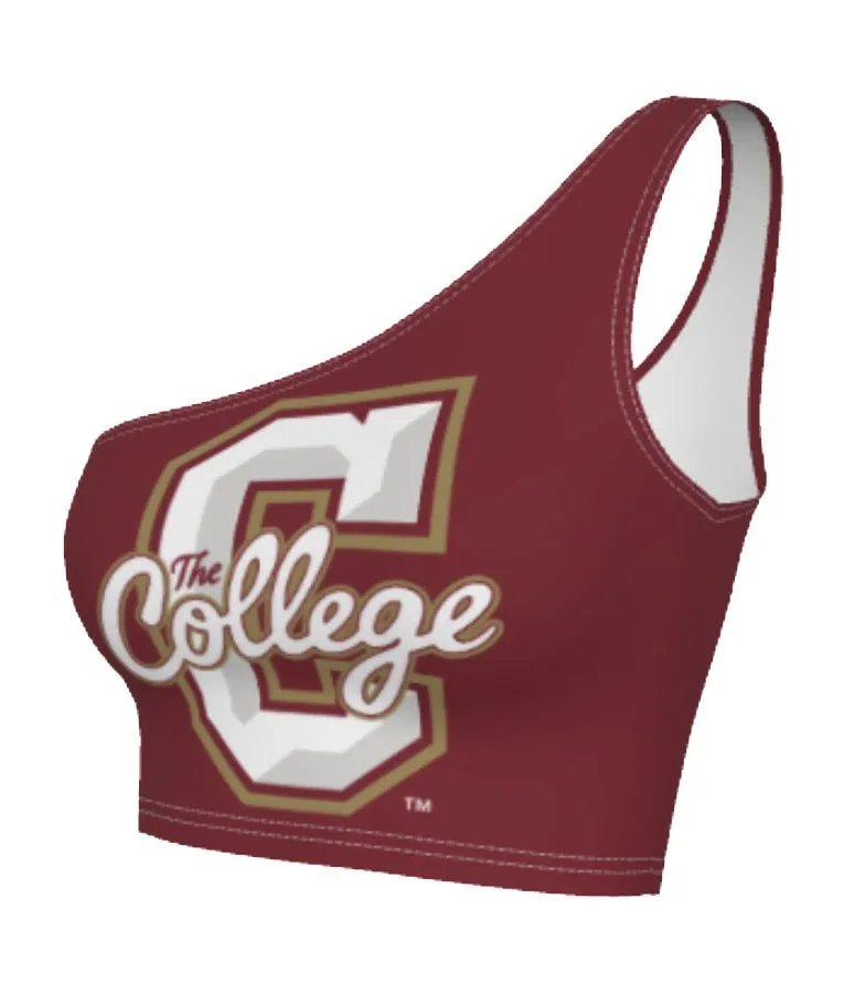 College of Charleston Maroon One Shoulder Top