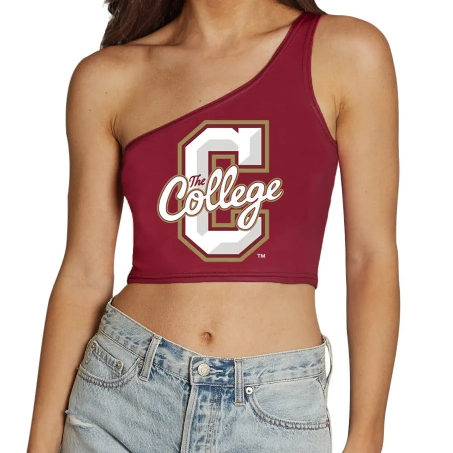 College of Charleston Maroon One Shoulder Top