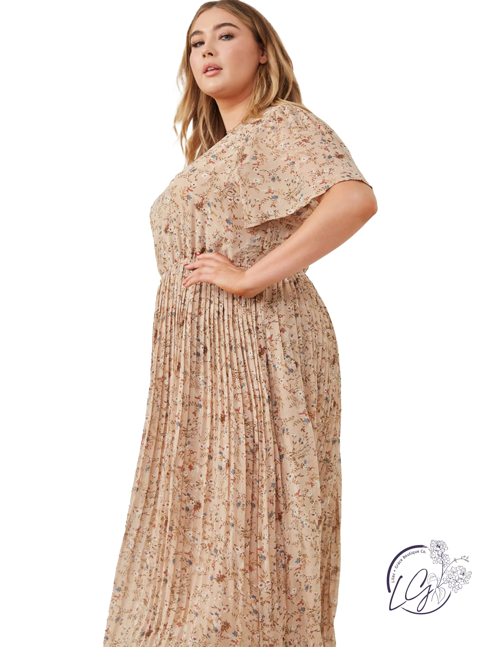 Curvy Scent Of Love Midi Dress