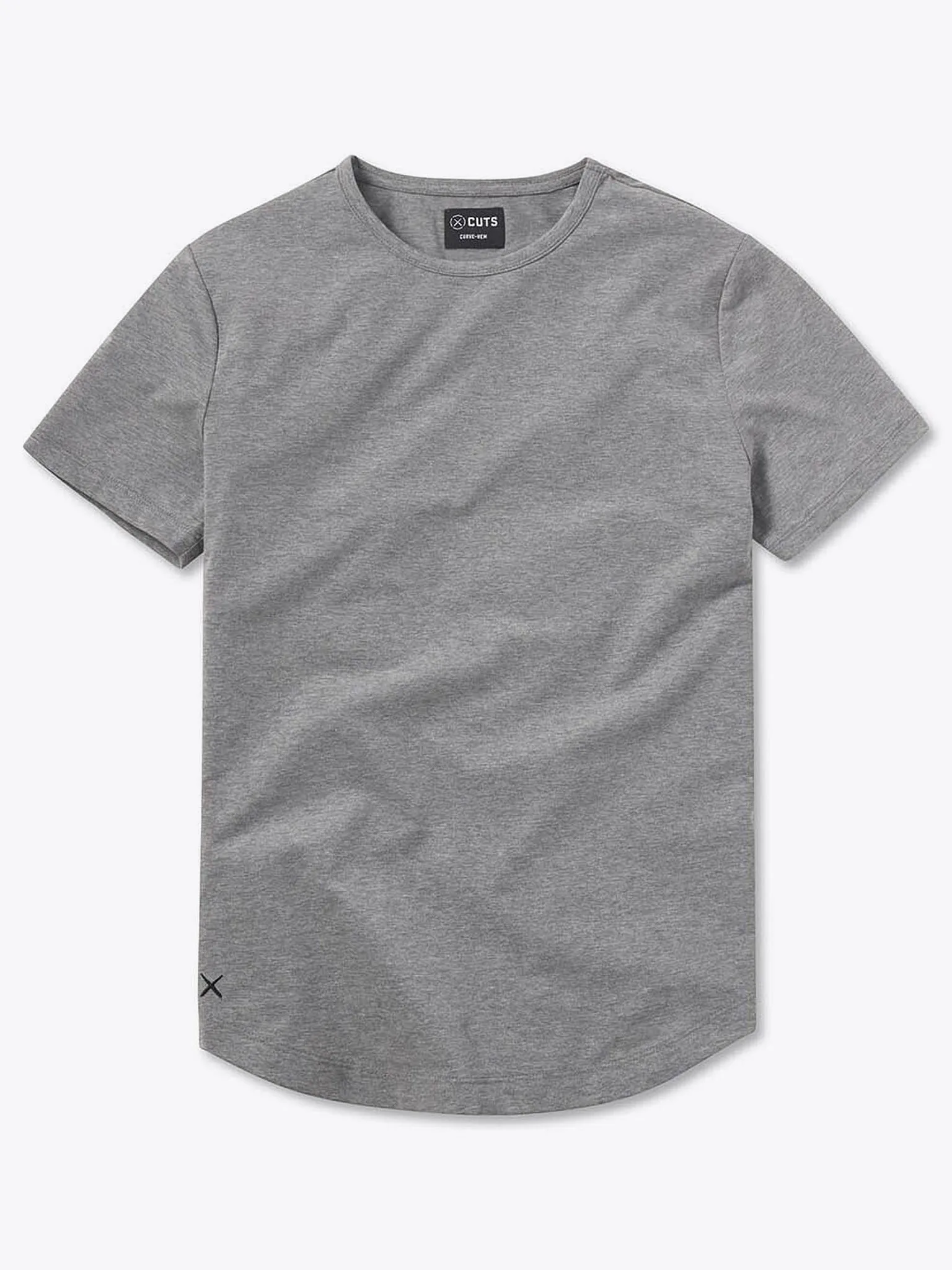 Cuts Clothing AO Curve-Hem Tee in Heather Grey