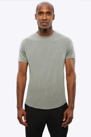 Cuts Clothing AO Curve-Hem Tee in Heather Grey