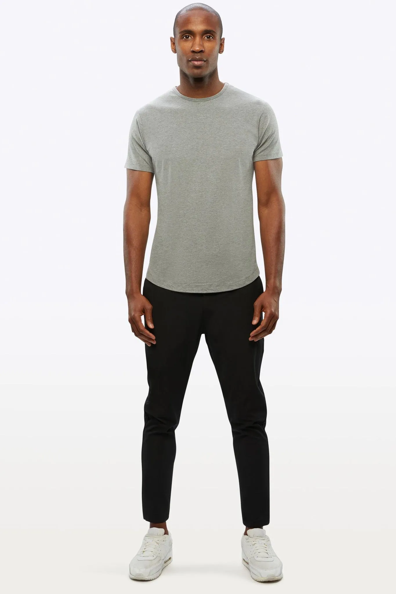 Cuts Clothing AO Curve-Hem Tee in Heather Grey