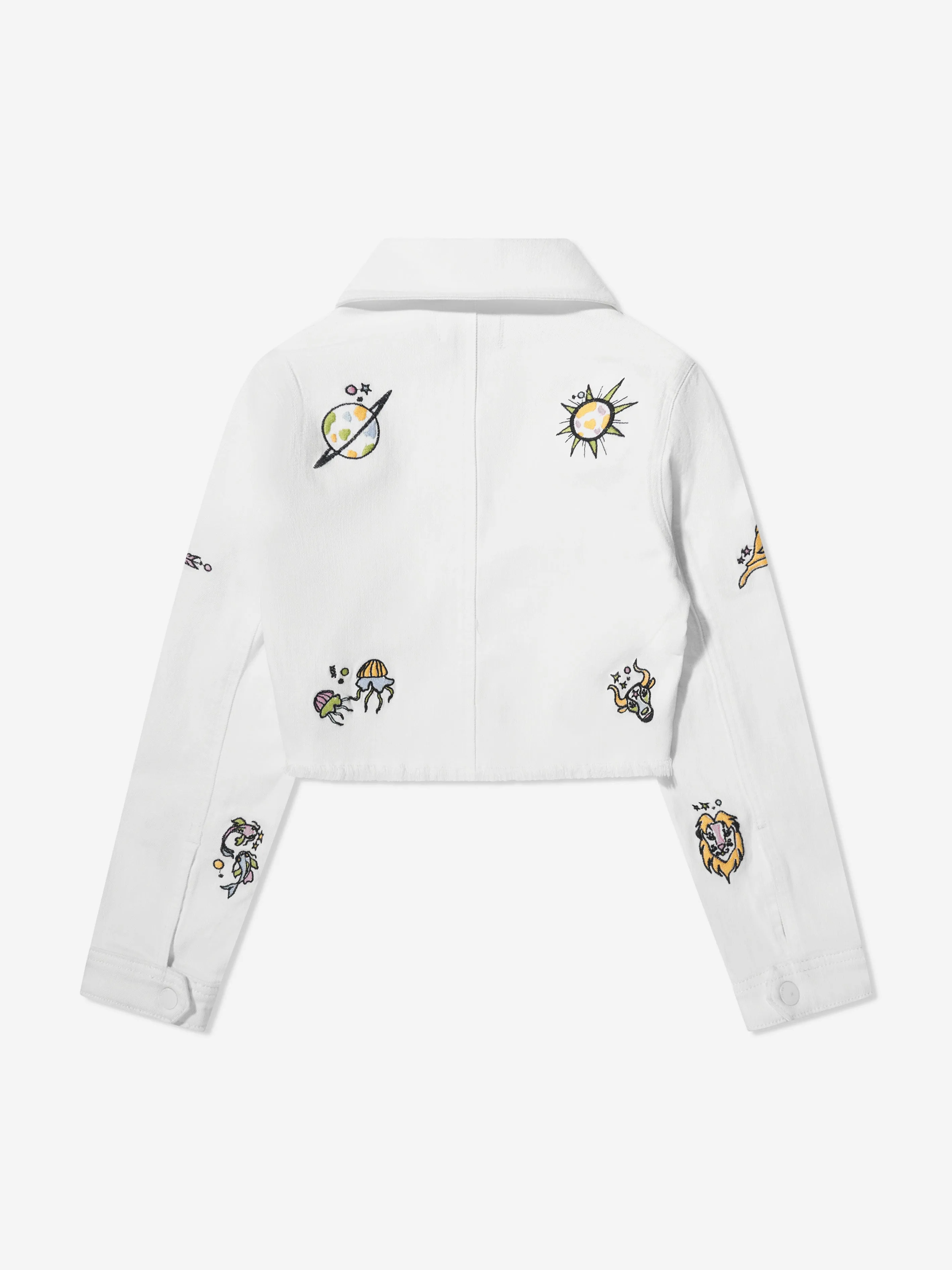 DL1961 Girls Manning Star Signs Jacket in White