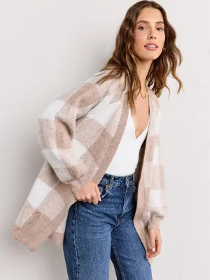 Dreamers Long-Sleeve Gingham Melange Cardigan - Brands We Love