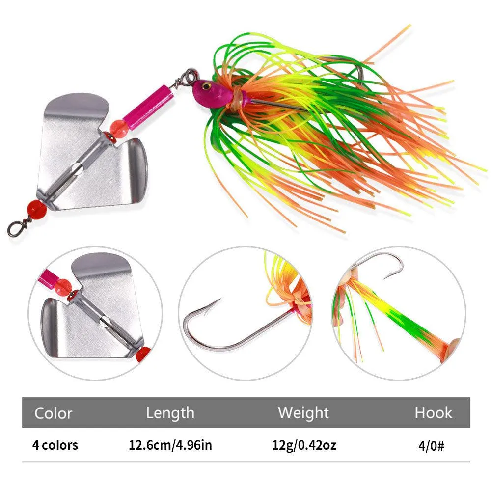 Dr.Fish Colorful Spinner Baits Jigs 12.6cm 12g