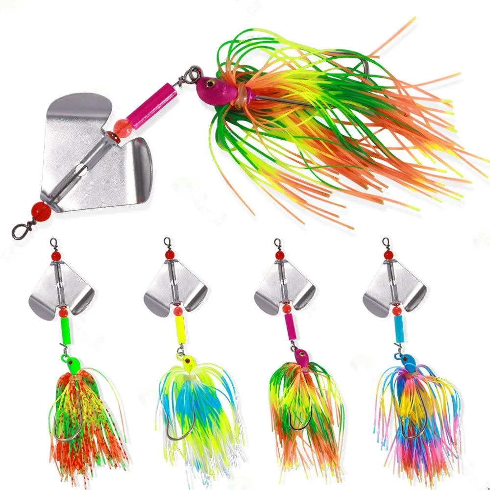 Dr.Fish Colorful Spinner Baits Jigs 12.6cm 12g