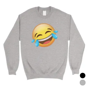 Emoji-Laughing Unisex Crewneck Sweatshirt Funny Amazing Halloween