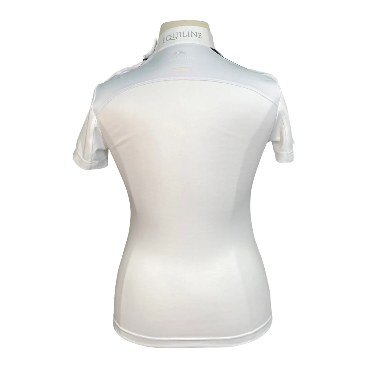 Equiline 'Giada' Short Sleeve Show Shirt in White - Women's Large