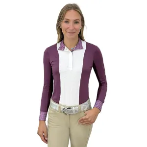 Essex Classics Ladies "Dark Plum" Luna Performance Long Sleeve Show Shirt