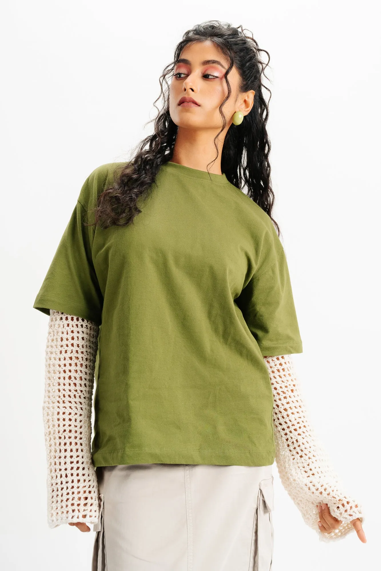 Green Prison Oversized Tees