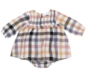 Harvest Plaid ruffle bubble with skirt