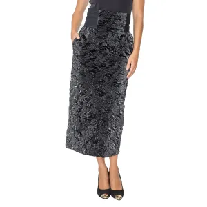 IC Collection High Waist Pencil Skirt in Black - 4448S - Size XL Only