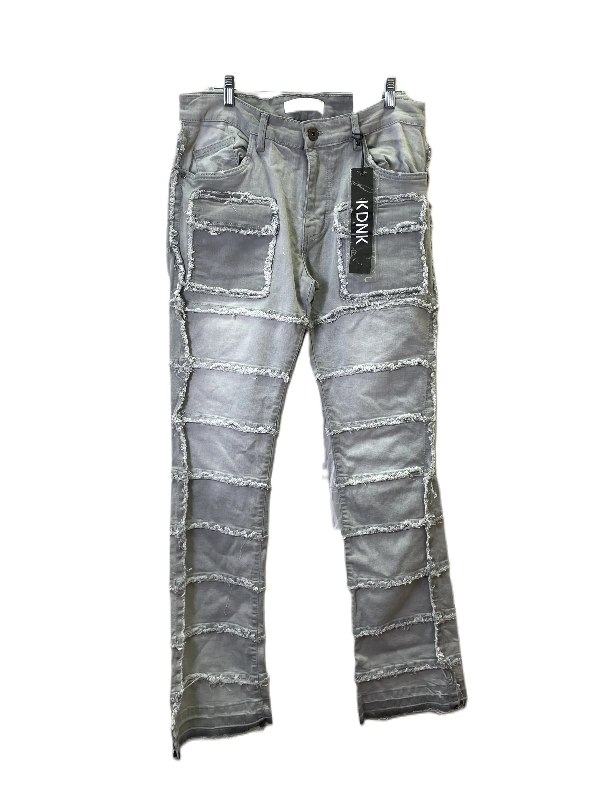 Jeans Flared By KDNK In Grey, Size: 18