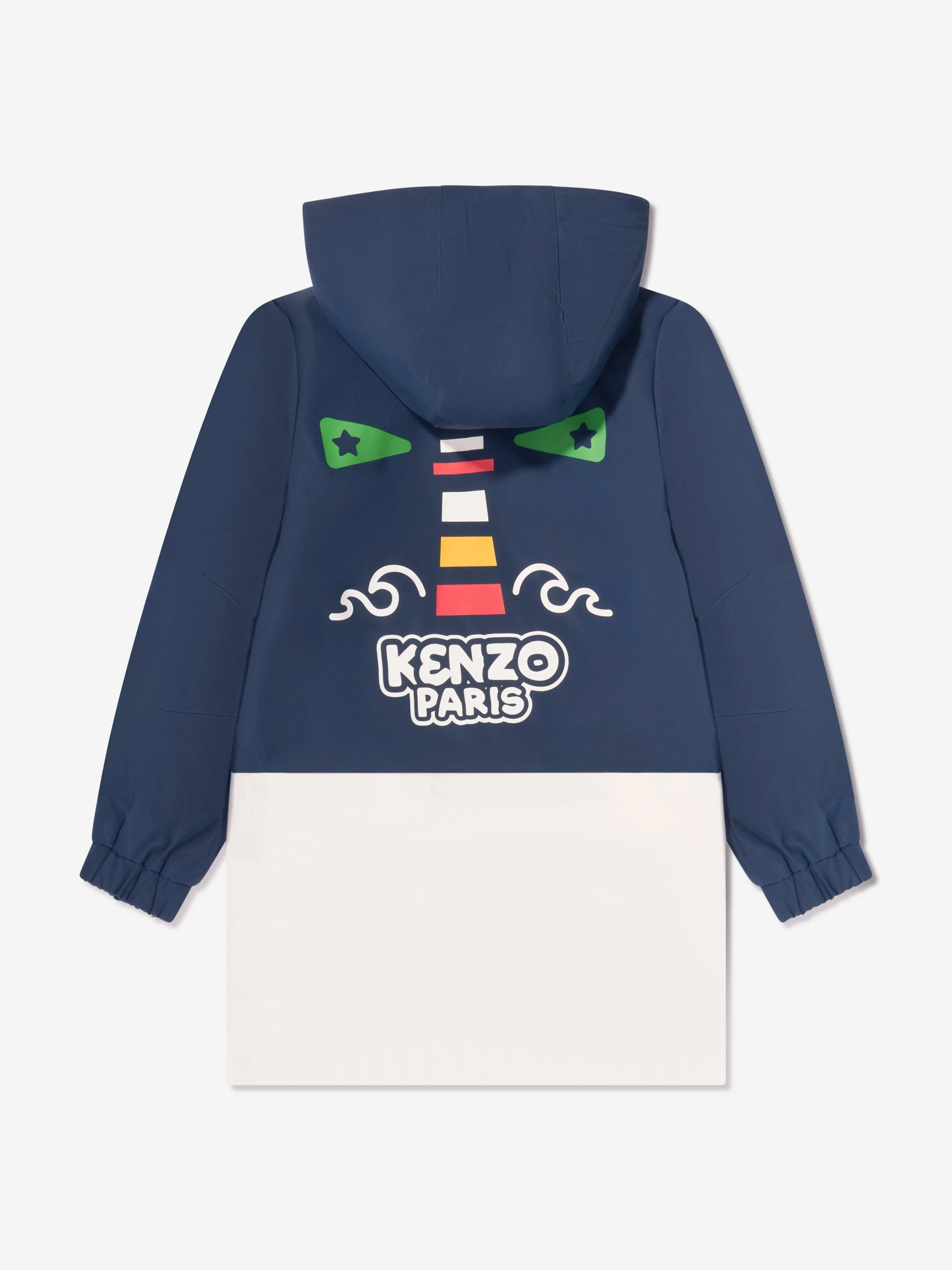 KENZO Kids Hooded Windbreaker in Navy