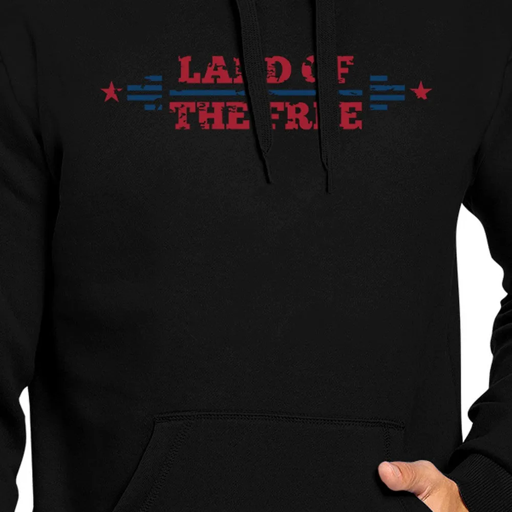 Land Of The Free Unisex Graphic Hoodie Black Crewneck Pullover Gift