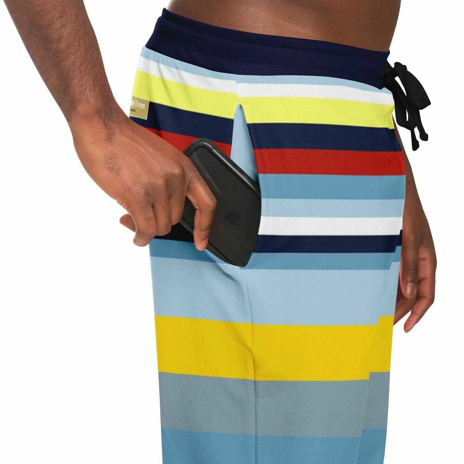 Marine Layer Blue Rugby Stripe Eco-Poly Joggers