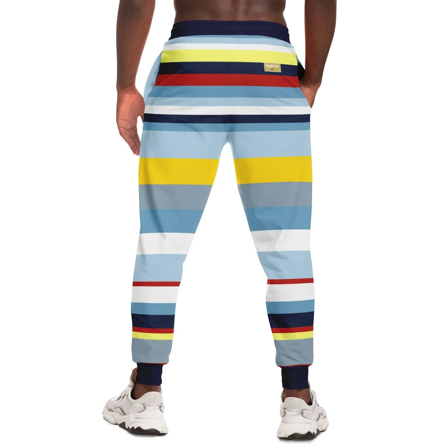 Marine Layer Blue Rugby Stripe Eco-Poly Joggers