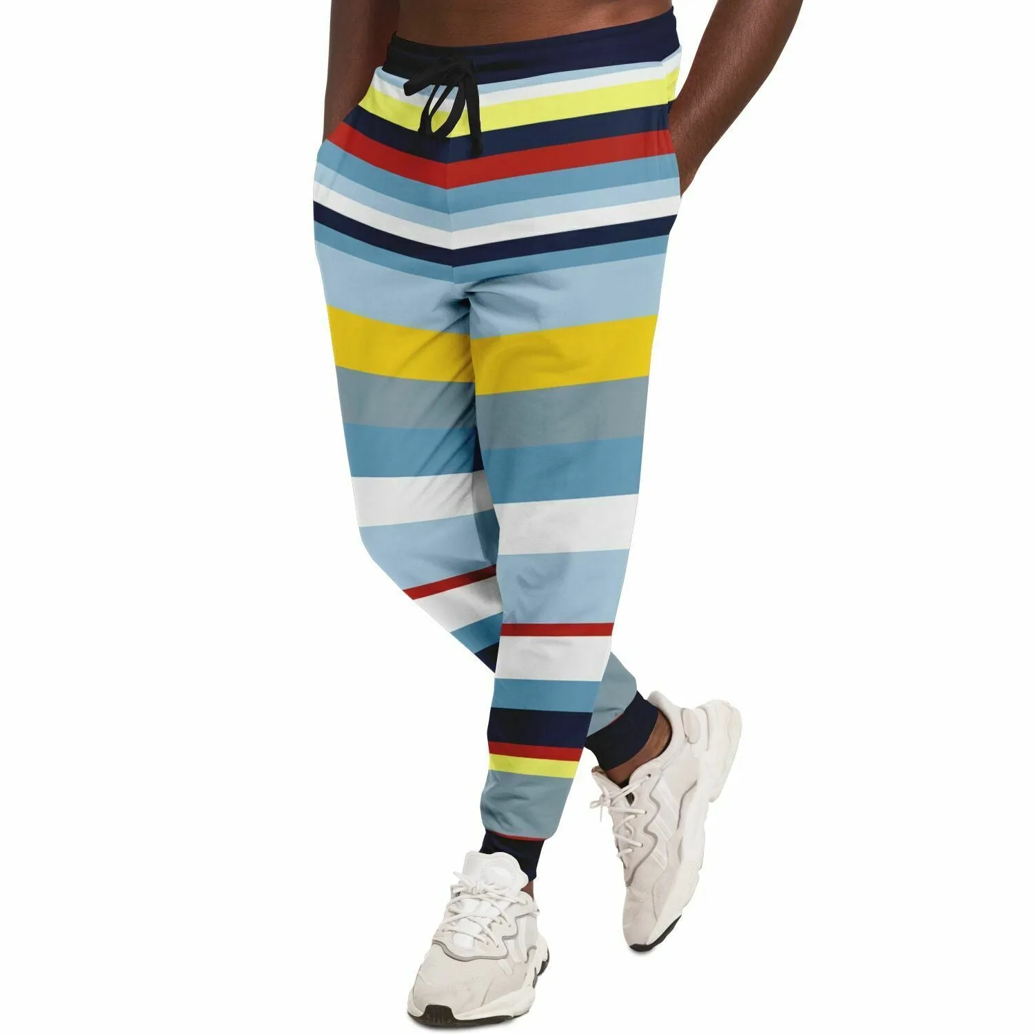 Marine Layer Blue Rugby Stripe Eco-Poly Joggers