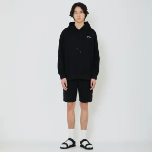 Men Embroidery Oversized Hoodie - Black - SM2402030D