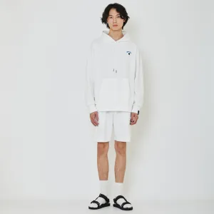 Men Embroidery Oversized Hoodie - Off White - SM2402030A