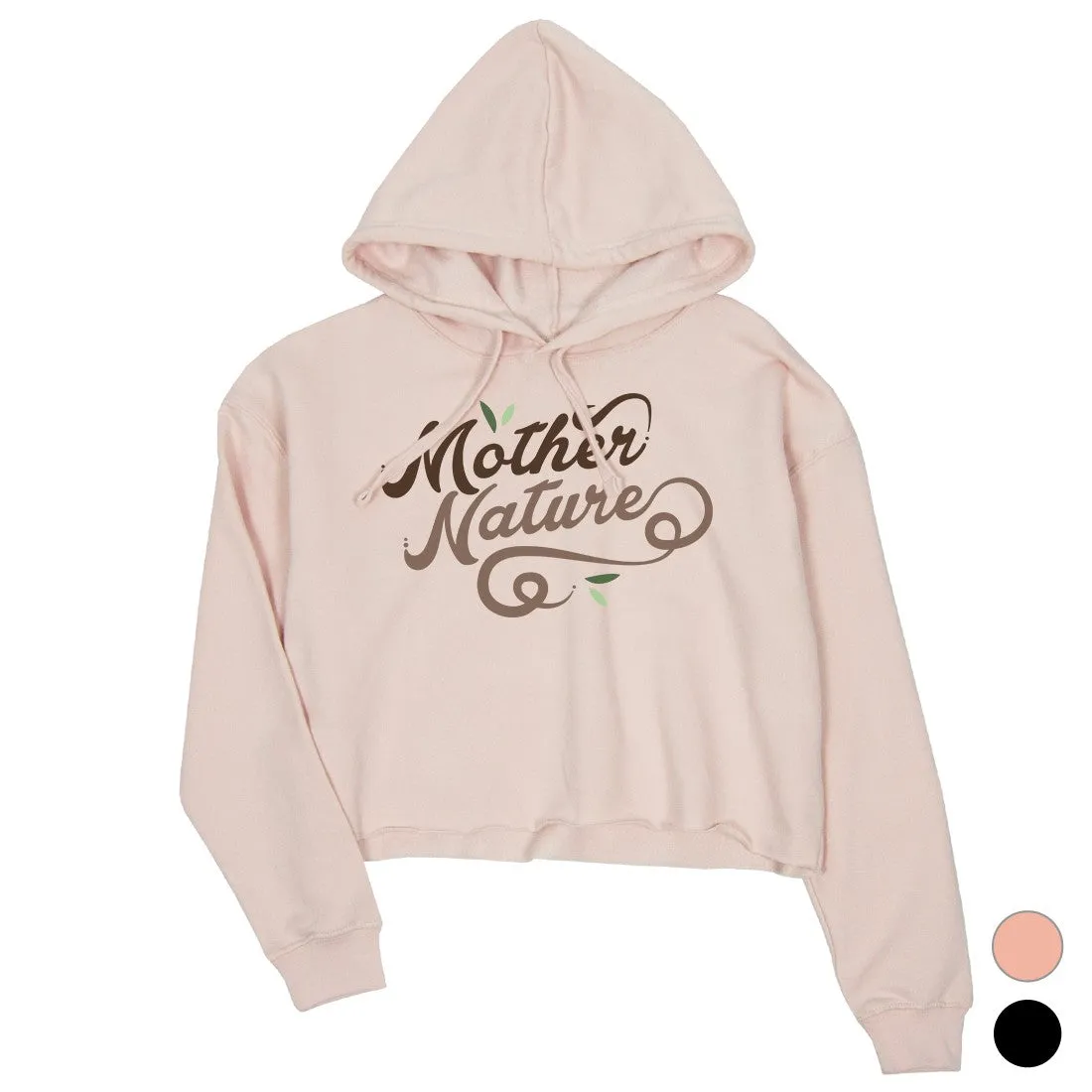 Mother Nature Day Womens Crop Hoodie Best Mom Gift For Christmas