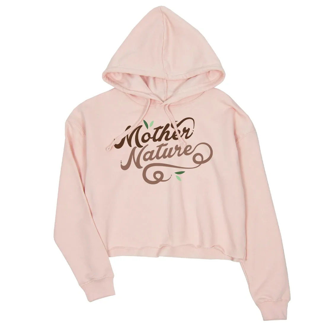 Mother Nature Day Womens Crop Hoodie Best Mom Gift For Christmas