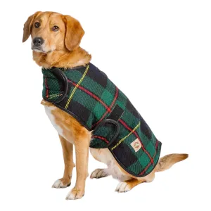 Navy Tartan Plaid Blanket Dog Coat