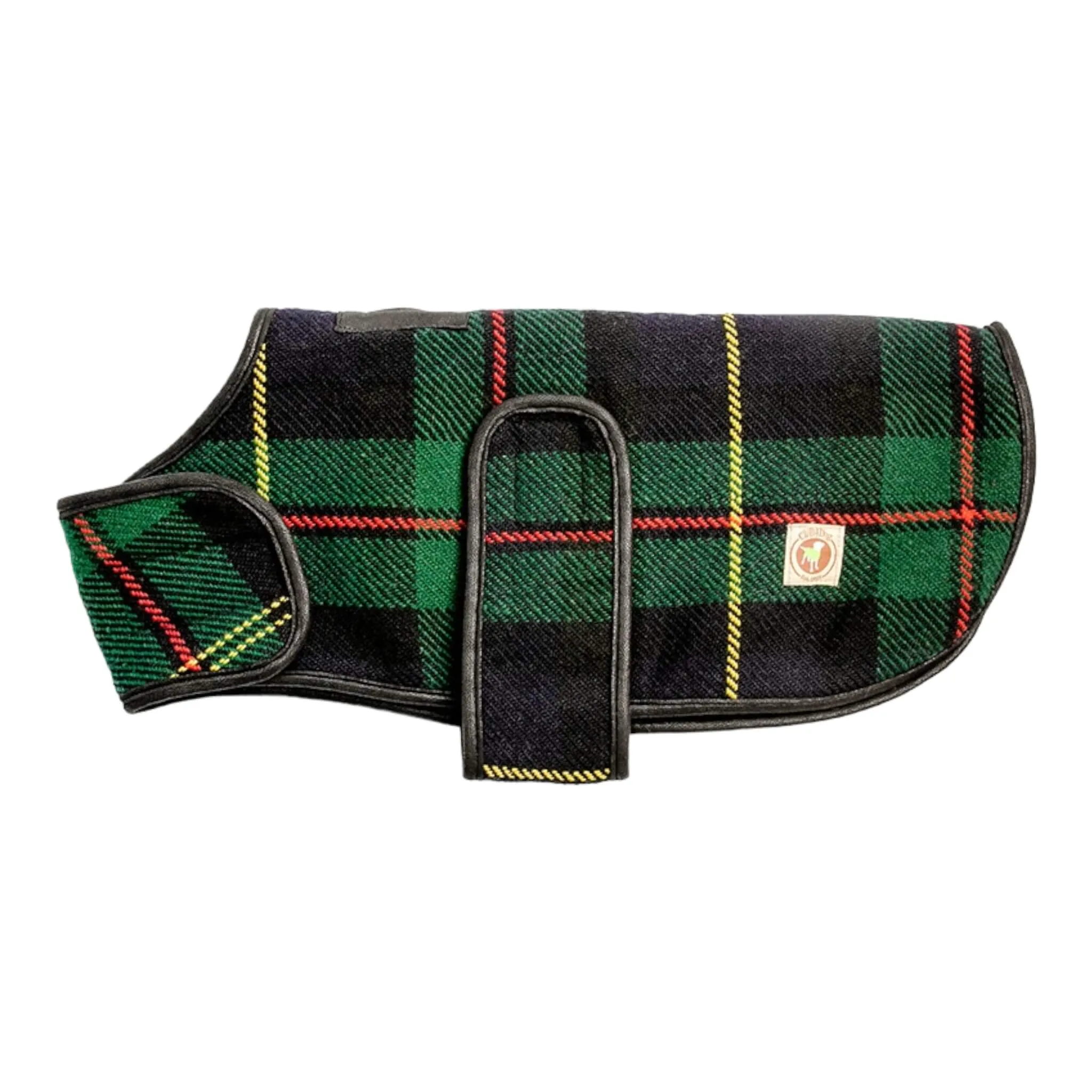 Navy Tartan Plaid Blanket Dog Coat