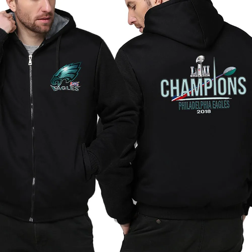 Nfl 100 Philadelphia eagles Fan Jacket| eagles super bowl Fan Jackets Fleece Pullover (3 Colors)