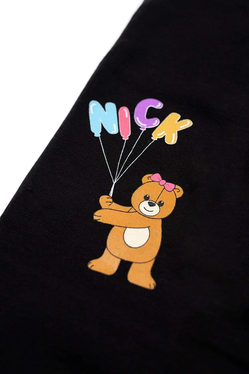 Nick Austin Teddy Bear Black Joggers