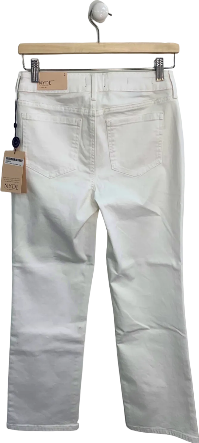 NYDJ Optic White Marilyn Straight Ankle Jeans UK 6