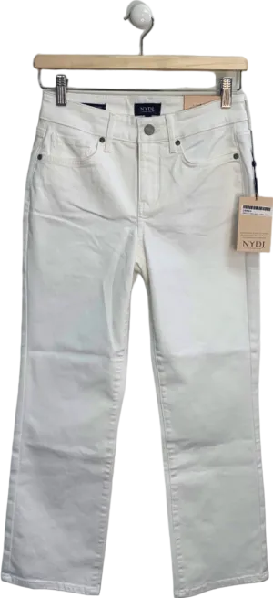 NYDJ Optic White Marilyn Straight Ankle Jeans UK 6