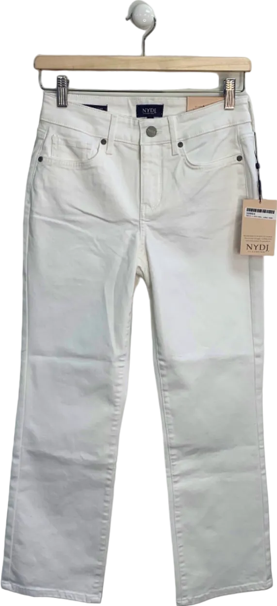 NYDJ Optic White Marilyn Straight Ankle Jeans UK 6