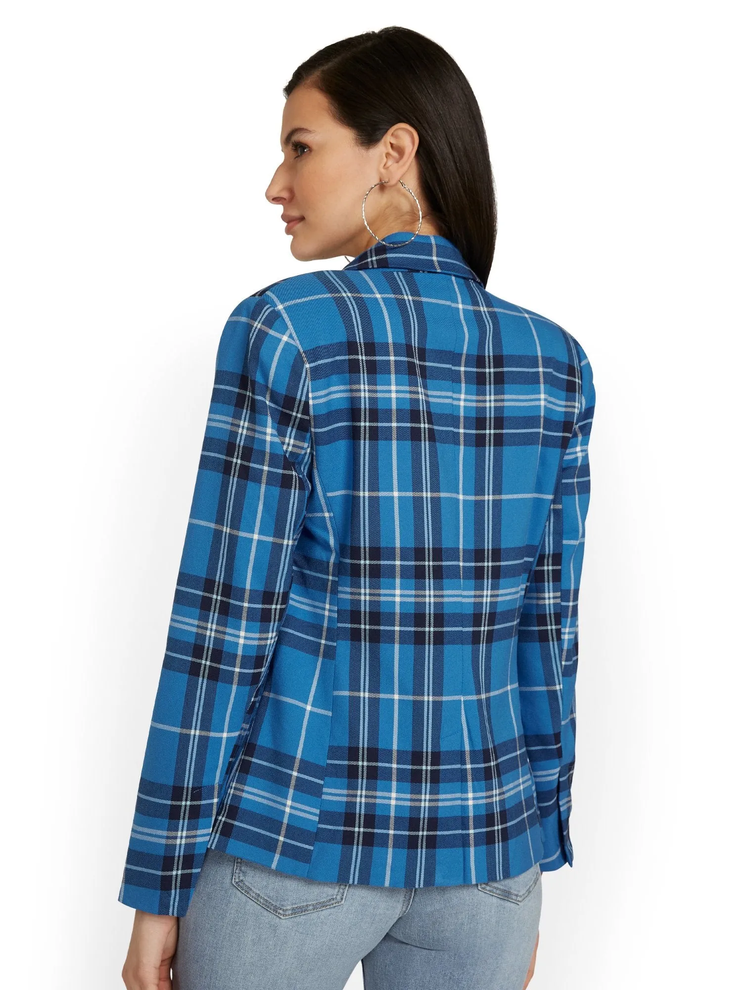 Plaid Double-Breasted Jacket